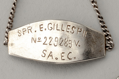 South African Military World War II Silver Identification Dog Tags (Collection of 6) - Egyptian Hallmarks, Wrist bands